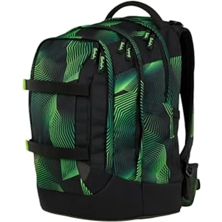 Satch Schulranzen PACK Seismic Green, ergonomischer Schulrucksack mit Your-Size-System, anpassbar für Körpergrößen von 1,40 bis 1,80 m, 30 l Volumen – Bild 2