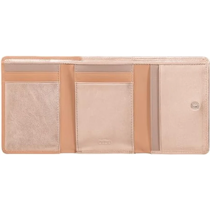 DuDu Corsica Geldbörse, RFID Schutz, aus 100% Leder, 11 cm x 8.5 cm x 3 cm, roségold – Bild 3