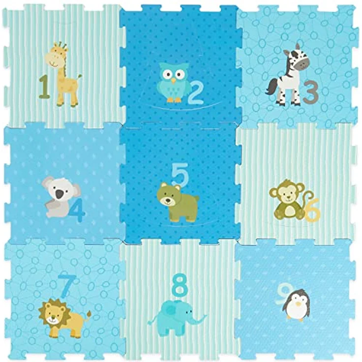 Bieco Puzzlematte Kinder | Krabbelmatte Baby Puzzle | Puzzlematte Baby | Turnmatte Kinder spielmatte puzzlematte Baby puzzlematte Puzzle Teppich Matte puzzlematten bodenpuzzles Babys XXL Tiere – Bild 1