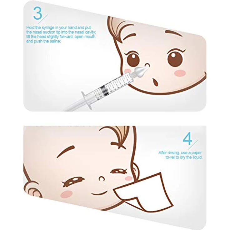 Nasen-Reinigungssystem, professionell, für Babys, Nasen-Reiniger, tragbar, schnelles Spülen, natürliche Entlastung (2 Stück) - Preisvergleich – Bild 7