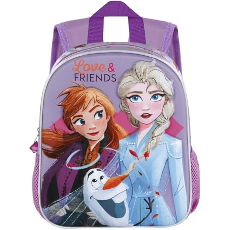 Disney Die Eiskönigin 2 (Frozen 2) Friends-Kleiner 3D Rucksack, Fuchsia, 26 x 31 cm, Kapazität 8,5 L – Bild 2