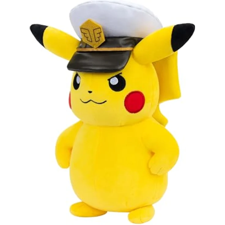 Pokémon Captain Pikachu Plüsch, 20 cm kuscheliges offizielles Pokémon-Kuscheltier – Bild 3