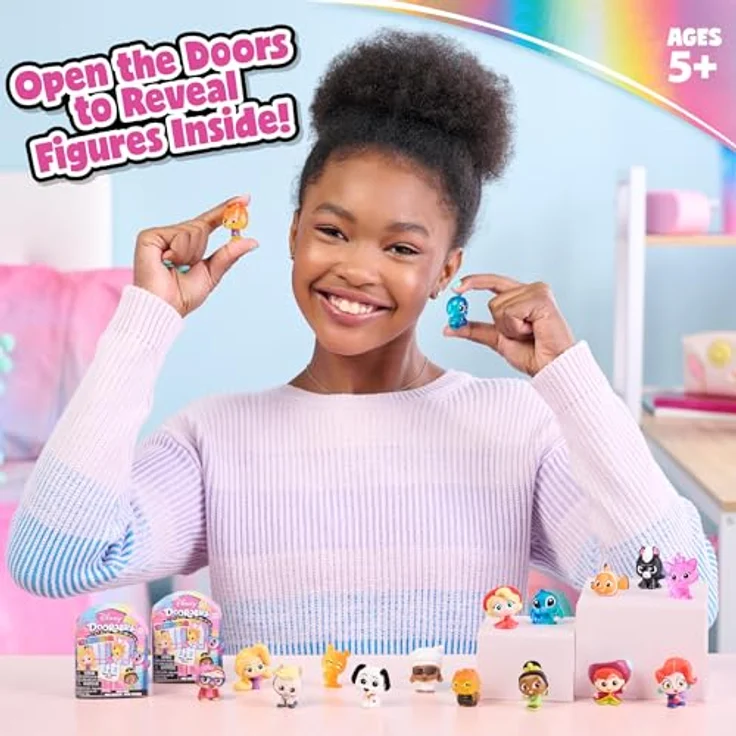 Just Play Disney Doorables Mini Peek Technicolor Takeover, 2 bis 3 Sammelfiguren, Glitzeraugen, für Kinder ab 5 Jahren, 6.99 – Bild 4