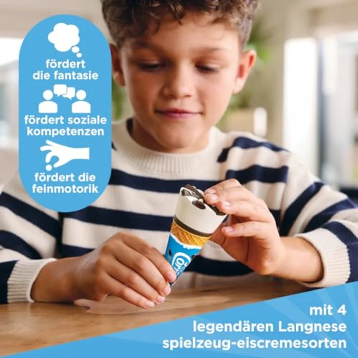 Casdon Authentischer Langnese Spielzeug-Eiscremestand | Spielzeug-Eiscreme-Set mit 4 Eissorten für Kinder ab 2 Jahren – Bild 2