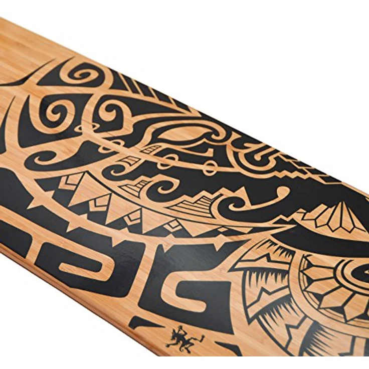 Apollo Longboard Tuvalu, Freeride Cruiser Board, Twin-Tip Drop-Through, Holzdeck aus Bambus – Bild 2