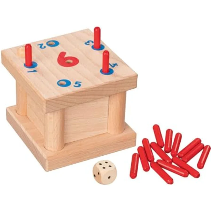 Goki 56799 Würfelspiel Die verflixte 6" Holz – Bild 4