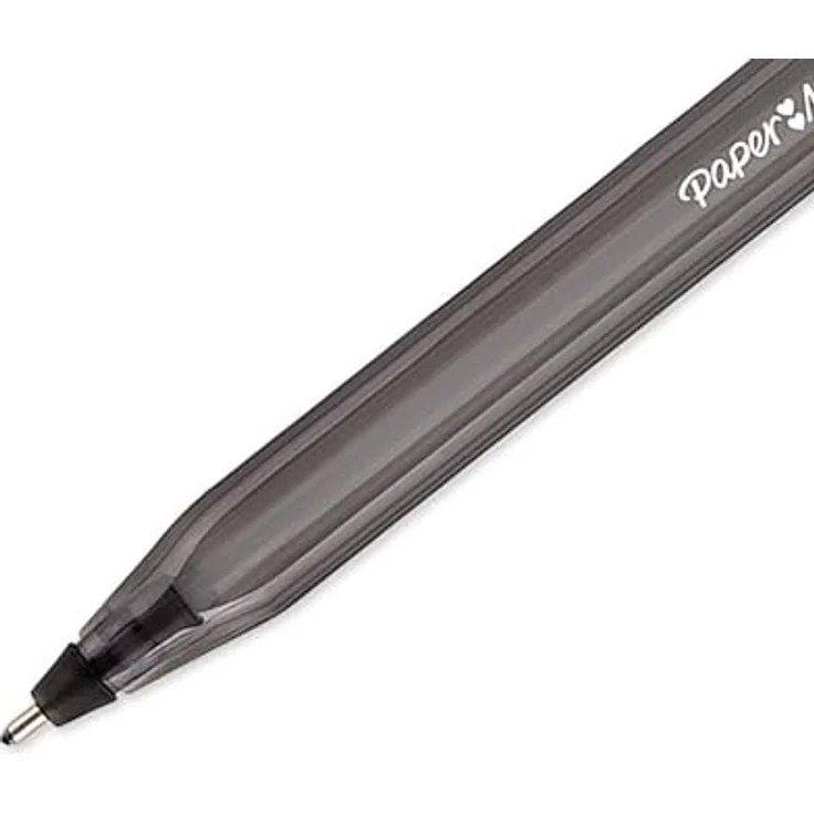 Paper Mate InkJoy 100 Kugelschreiber, Value Pack mit 100 Stück, schwarz, transparentes Gehäuse, dreikantige Form für besseren Komfort – Bild 3