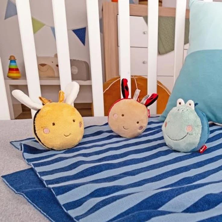 Sigikid Aktiv-Ball Marienkäfer Babybälle, Multifunktionsball für Babys in kindlichen Farben, 9 cm – Bild 4
