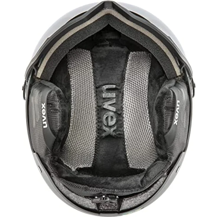 uvex wanted visor - robuster Skihelm für Damen und Herren - mit Visier - optimierte Belüftung - glacier - rhino matt - 54-58 cm – Bild 5