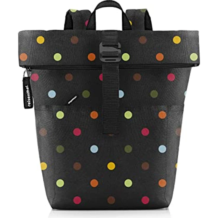 Reisenthel rolltop backpack - urbaner und stylischer Rucksack, modernes Design, geräumiger Rucksack für Freizeit, Arbeitsweg und City-Trip, Farbe:dots – Bild 1
