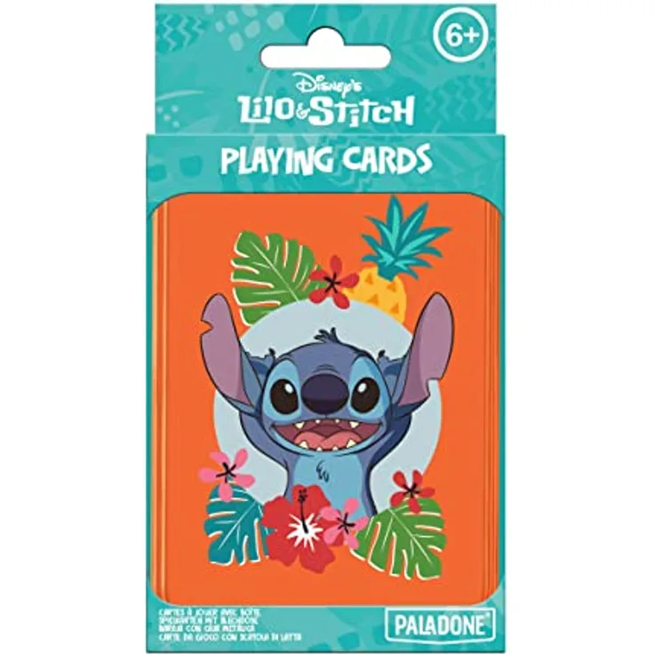 Paladone Lilo & Stitch Spielkarten, 54 Stück, mit Metallbox, offizielles Disney-Lizenzprodukt