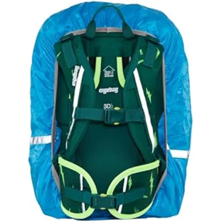 ergobag Schulranzen Regencape, wetterfest und sportlich mit auffälligen Prints – Bild 2