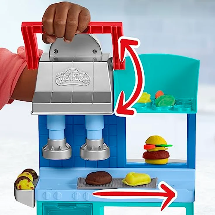 Play-Doh Kitchen Creations Buntes Restaurant, 2-seitiges Küchenspielset, Set für Mädchen und Jungen – Bild 4