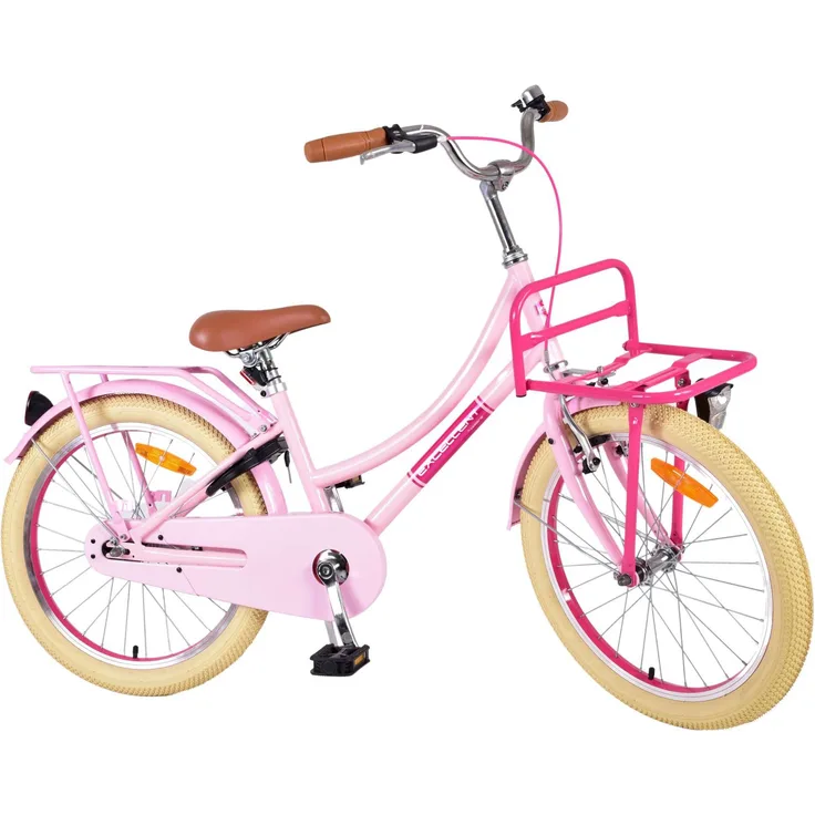 Volare Kinderfahrrad Excellent für Mädchen in Rosa, 20 Zoll, mit STVO-geprüfter Beleuchtung und höhenverstellbarem Sattel