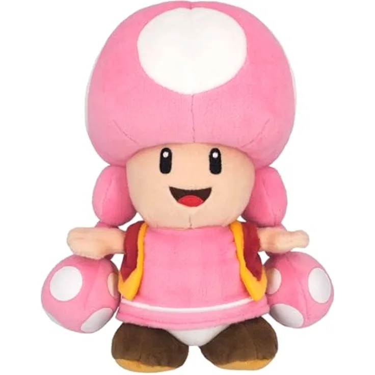 Together Plus Nintendo Super Mario Plüschtier, Toadette, 20 cm - Offizielle Lizenz, hochwertige Materialien, ideales Geschenk