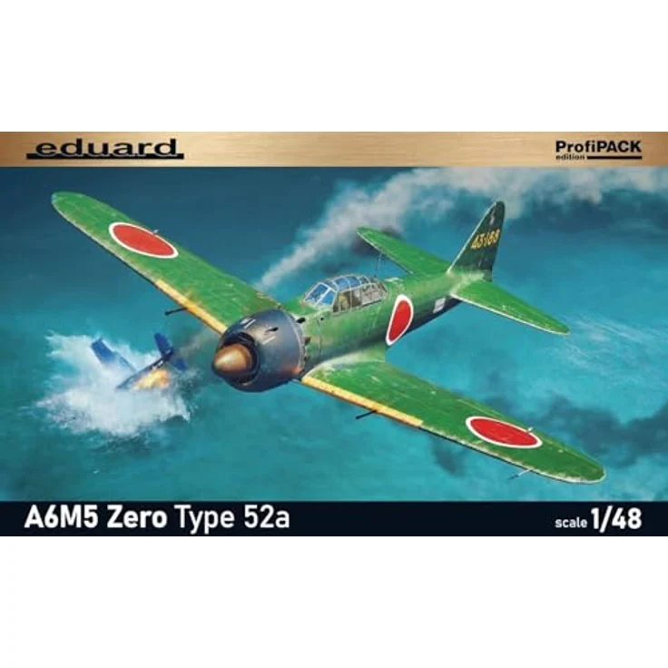 Eduard EDU82216 A6M5a Zero War 52 Shell, 1/48 Profi Pack Kunststoff Modellflugzeug mit geätzten Teilen und Farbmasken – Bild 2