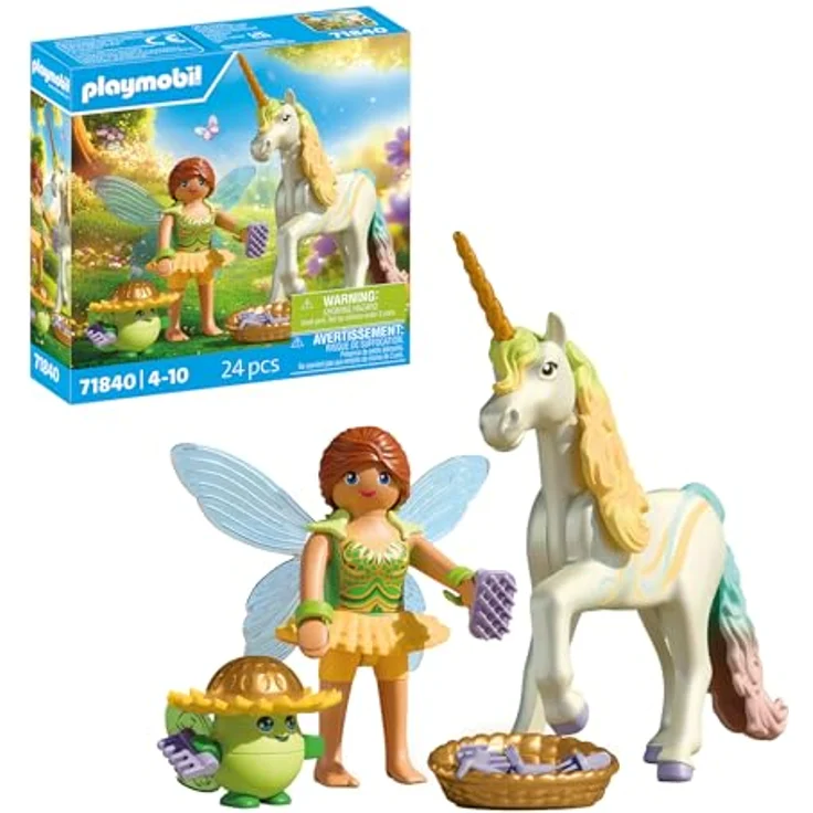 PLAYMOBIL Sammeleinhorn Regenbogenblume, Sammelfigur mit Fee – Bild 1