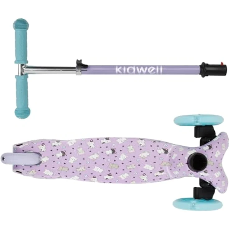 COIL Dreiradscooter, Kinderroller, Tretroller, Dreirad-Balance-Roller, Cityroller, ABEC-7-Lager, 3-stufige Lenkradverstellung, LED-Räder, Kitty – Bild 5