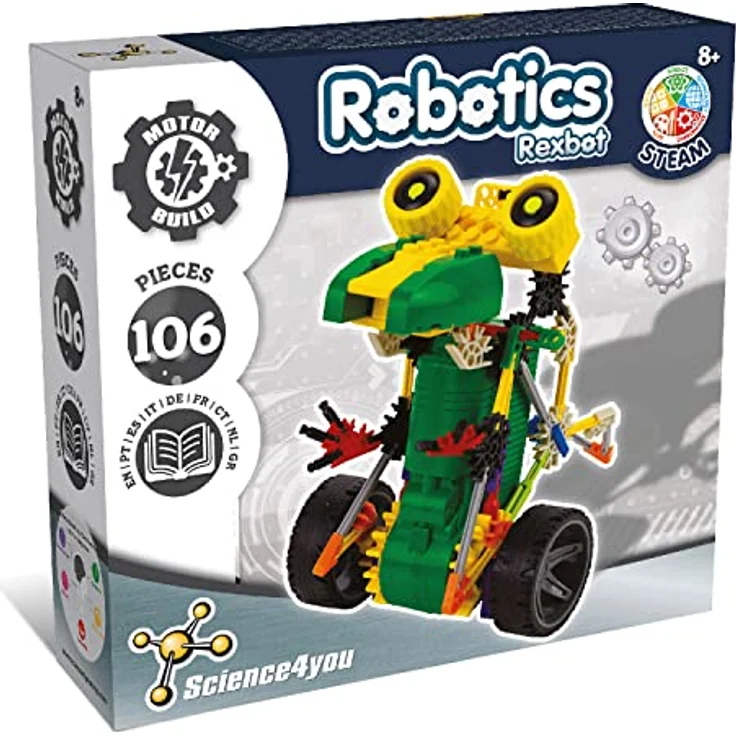 Science4you Robotik Rexbot, Roboter Bausatz mit 106 Teilen, Elektronik Baukasten für Kinder ab 8 Jahren – Bild 1