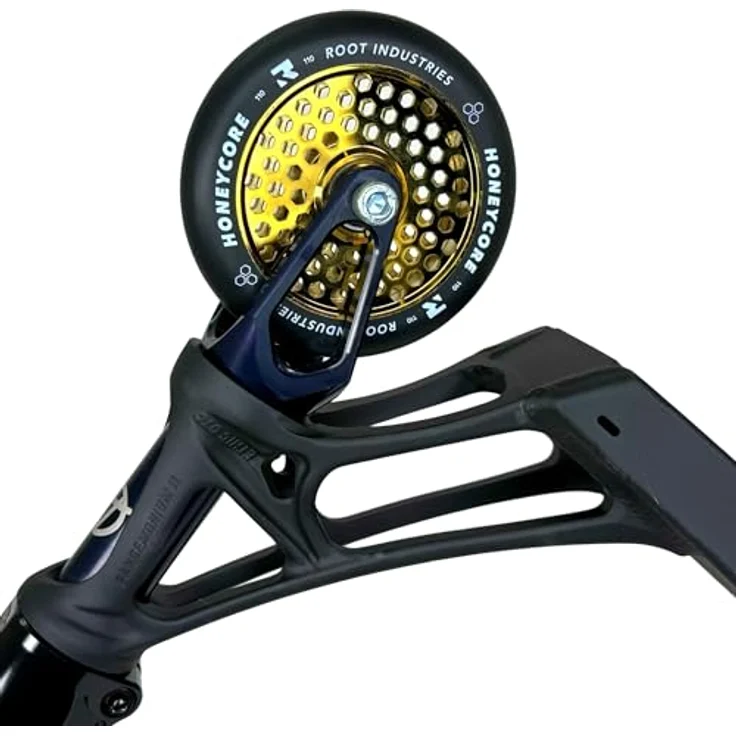 Root Industries Honeycore Stunt-Scooter Rolle 110mm Gold/PU Schwarz, Leichte Waben Struktur, Abec 11 Kugellager – Bild 3