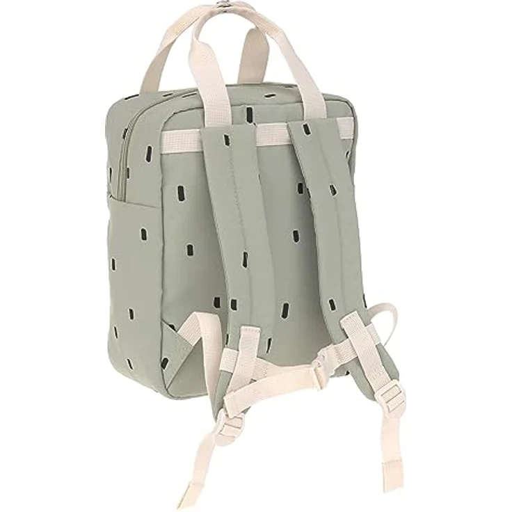 LÄSSIG Mini Square Backpack Kinderrucksack 28 cm, 7 Liter, 3 Jahre, Oliv - Kindergartenrucksack mit Brustgurt und wasserabweisendem Material – Bild 2