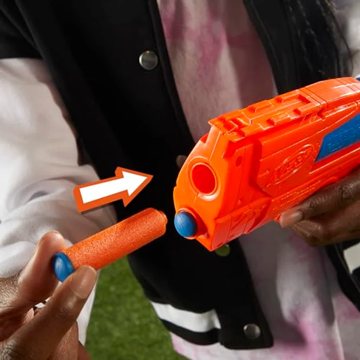 NERF N-Series Ward Dart-Blaster, präzise Treffgenauigkeit und Ziehgriff, für fortgeschrittene Spieler, 2 Nerf Darts, für Jungen und Mädchen – Bild 4