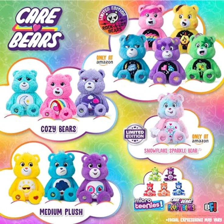Troetelbeertjes Care Bears Kuscheltier Stormy Heart, 35cm Plüschspielzeug mit detailliertem Belly Badge-Design – Bild 8