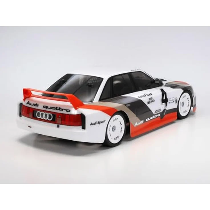 Tamiya 1/10 RC Audi 90 Quattro Racing, vorbemalte Polycarbonat-Karosserie in Weiss, inklusive TT-02 Chassis mit Allradantrieb und Tamiya 540 Torque Tuned Motor – Bild 3
