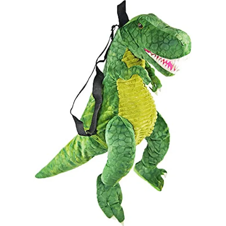 Kögler 85402 - Dinorucksack, T-Rex, grün, Plüsch Rucksack für Kinder mit Tragegriff und längenverstellbaren Trageriemen, ca. 50 cm groß, für Jungen und Mädchen - Preisvergleich