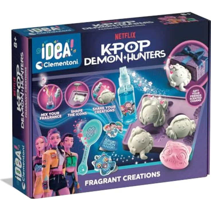 Clementoni KPop Demon Hunters Parfüm Labor, Experimentierset für Kinder mit kreativen Duft- und Designkreationen