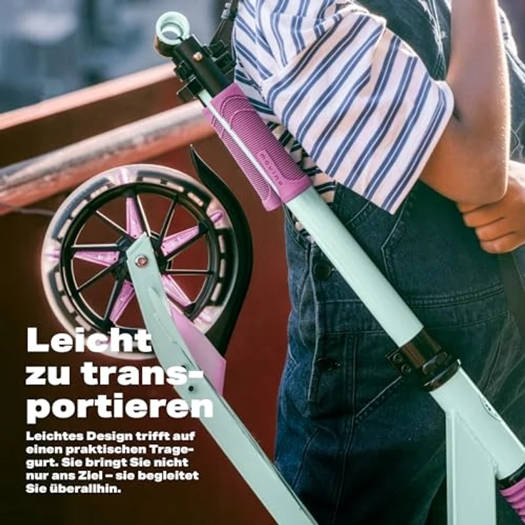 Movino Cityroller MOVINO CITY LIGHT, Scooter mit Stoßdämpfer, Batteriefreien LED-Rollen, max. 100 kg Traglast, höhenverstellbar für Körpergrößen von 135-170 cm – Bild 11