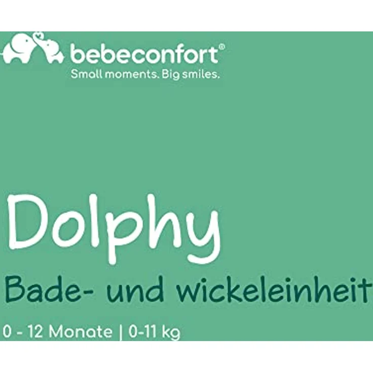 bebeconfort Dolphy 2-in-1 Badewanne & Wickeltisch mit Staufächer, Handtuchhalter und integrierten Rädern - Gray Mist – Bild 2
