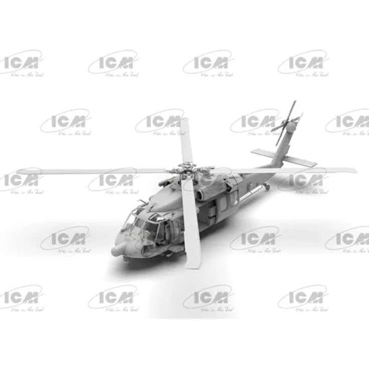 ICM ICM 48363 - Modellflugzeug Black Hawk Down, 1:48 Bausatz mit 310 Teilen, unlackiert, inkl. 6 Aufklebern – Bild 4