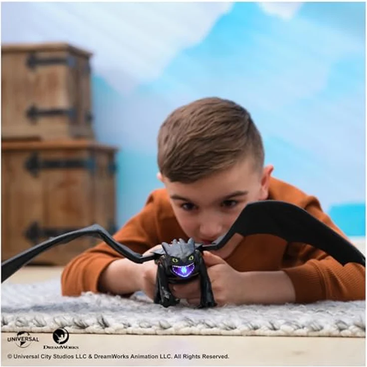 DreamWorks Dragons Plasma Blast Ohnezahn, 51 cm Drachenfigur mit Licht- und Soundeffekten für Kinder ab 4 Jahren – Bild 2