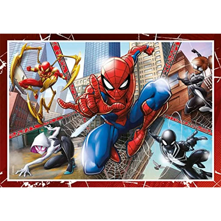 Clementoni Supercolor Puzzle 4 In 1 - Marvel Spiderman - Buntes Kinderpuzzle Mit Besonderer Leuchtkraft, 12,16,20,24 Teile Ab 3 Jahren – Bild 4