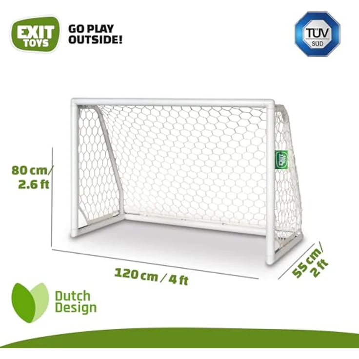 EXIT Scala Aluminium-Fußballtor, Leichtgewicht und sehr stabil, rostfreies Aluminium, 120x80cm, schwarz – Bild 3