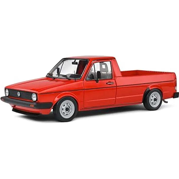 Solido 1:18 Volkswagen Caddy MK.1, Die-cast Modellfahrzeug in rot mit Kunststoffsockel