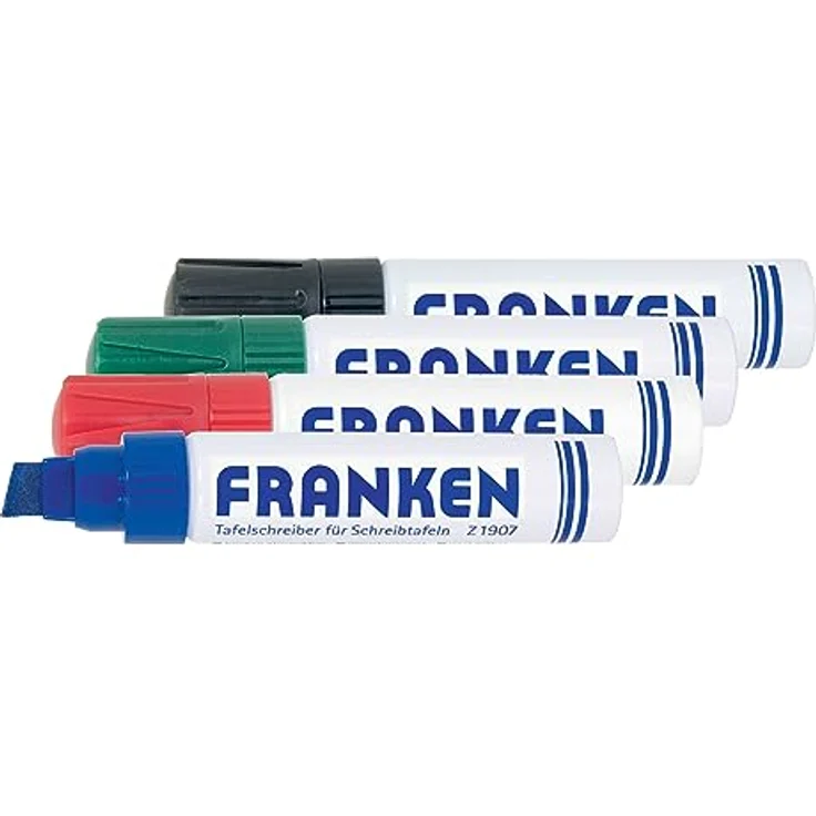 FRANKEN JumboMarker Whiteboard Marker, nachfüllbar, 4-12 mm, 4 Stück in rot, grün, blau und schwarz – Bild 4