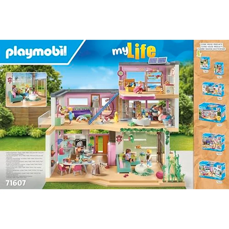 Playmobil® Wohnhaus mit Wintergarten (71607), myLife Konstruktions-Spielset, (312 St), Made in Germany – Bild 5