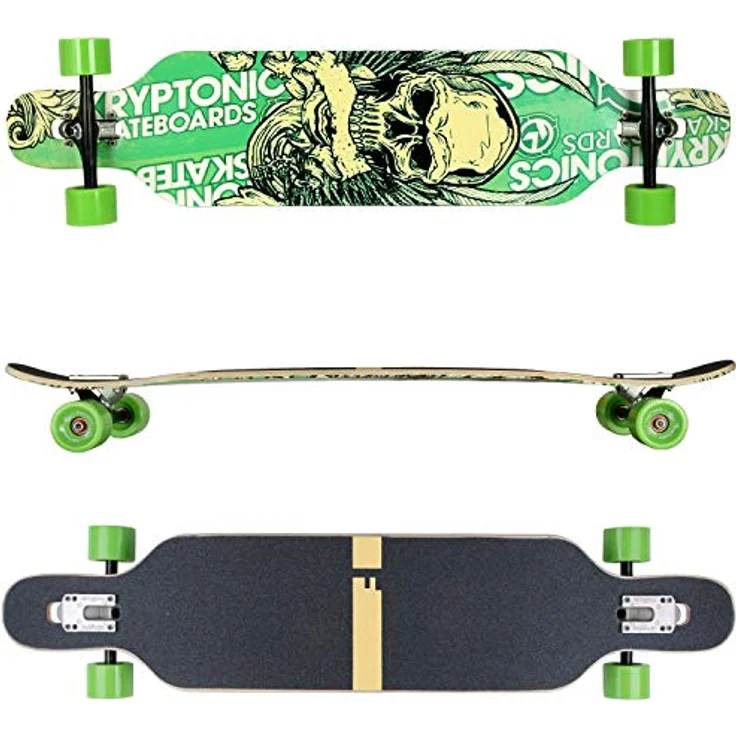 FunTomia Flex2 bis 84kg - Camber Longboard in Ahornholz Konstruktion, 106cm Länge, 25cm Breite, 3,5kg, Aluminium Achsen, 80A Rollenhärte – Bild 2