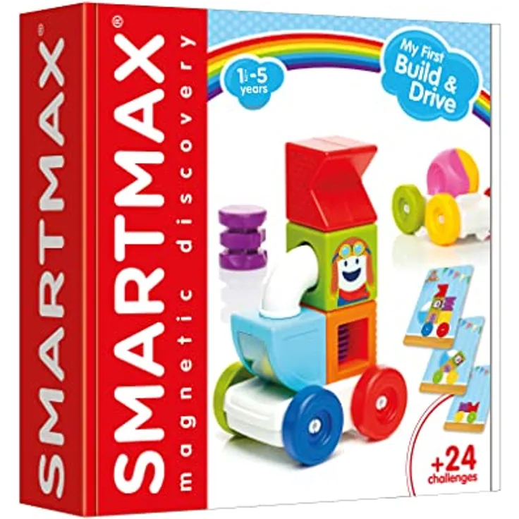 SMARTMAX My First Build & Drive, Experimentierkasten aus hochwertigem Material mit flexibler Gestaltung