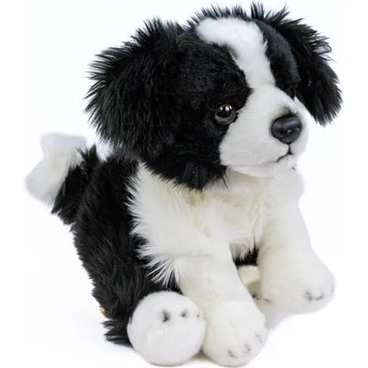 Teddys Rothenburg Kuscheltier Hund Border Collie 30 cm sitzend schwarz/weiß Plüschhund - Preisvergleich – Bild 2