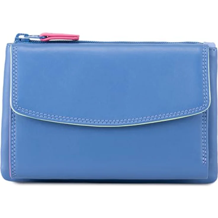 Mywalit Kinderportemonnaie Leder, RFID Schutz, 14 cm, blau – Bild 1