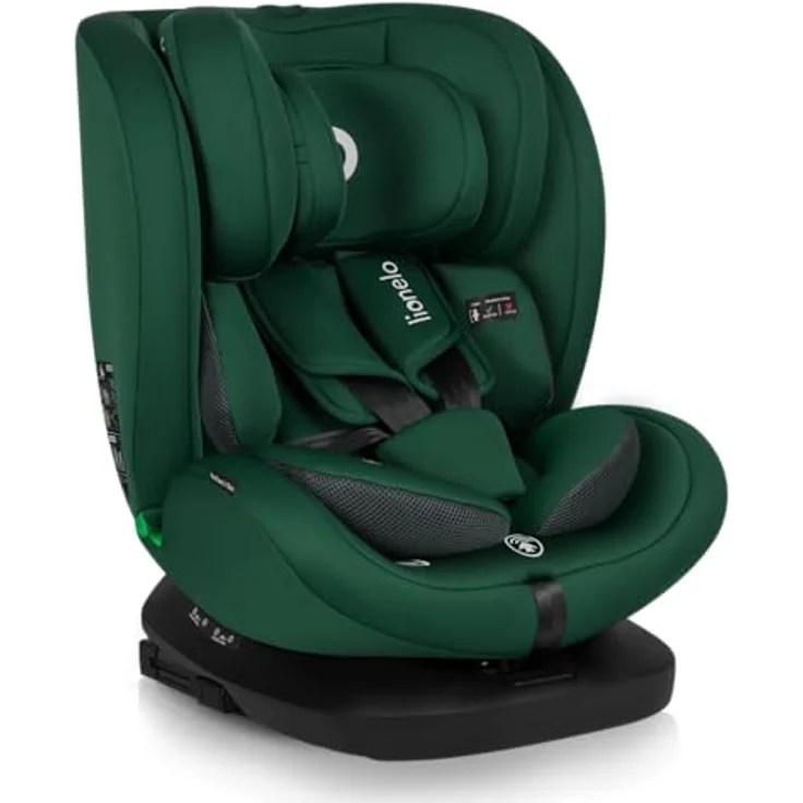 lionelo Autokindersitz BASTIAAN I-SIZE, i-Size / 0-36 kg / Isofix + Top Tether, ab Geburt bis 12 Jahre, Memory Foam, schwarz – Bild 3