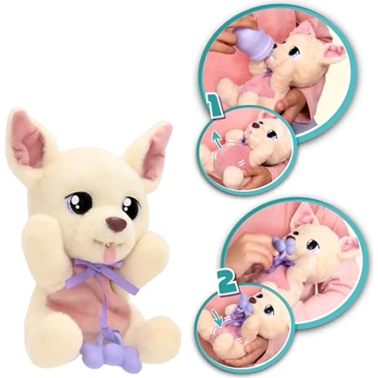 Baby Paws Yummy Chihuahua, interaktiver Plüschhund aus hochwertigem Plüsch, braun, für Kinder ab 1,5 Jahren – Bild 2