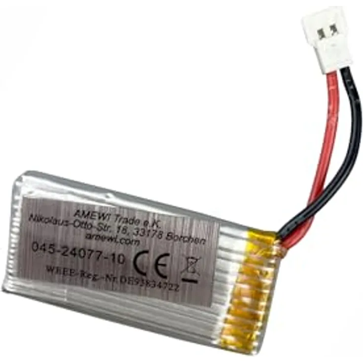 Amewi LiPo Akku 3,7V 300mAh für A110/AM38, ideal für Ferngesteuerte Fahrzeuge Zubehör