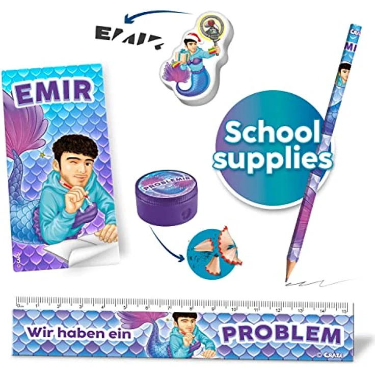 CRAZE Adventskalender Kinder, Tiktok-Star Emir Bayrak Mermaid Spielzeug Weihnachtskalender Kinder mit INKEE Badekugeln, Compund Mix und exklusivem Content - 40522 Multicolor – Bild 4