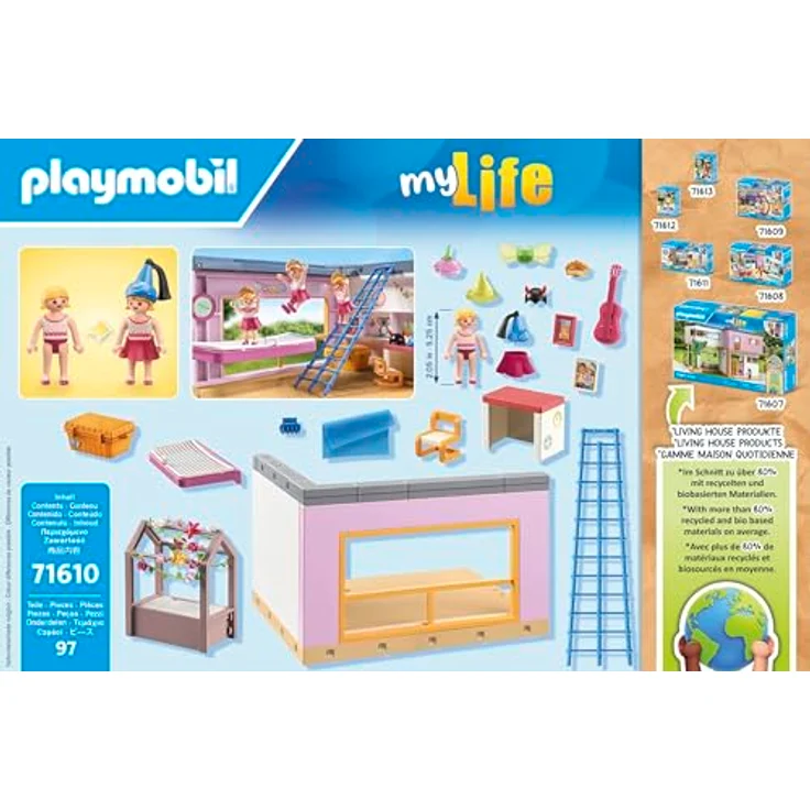 Playmobil® Kinderzimmer (71610), myLife Konstruktions-Spielset, (97 St), Made in Europe – Bild 5