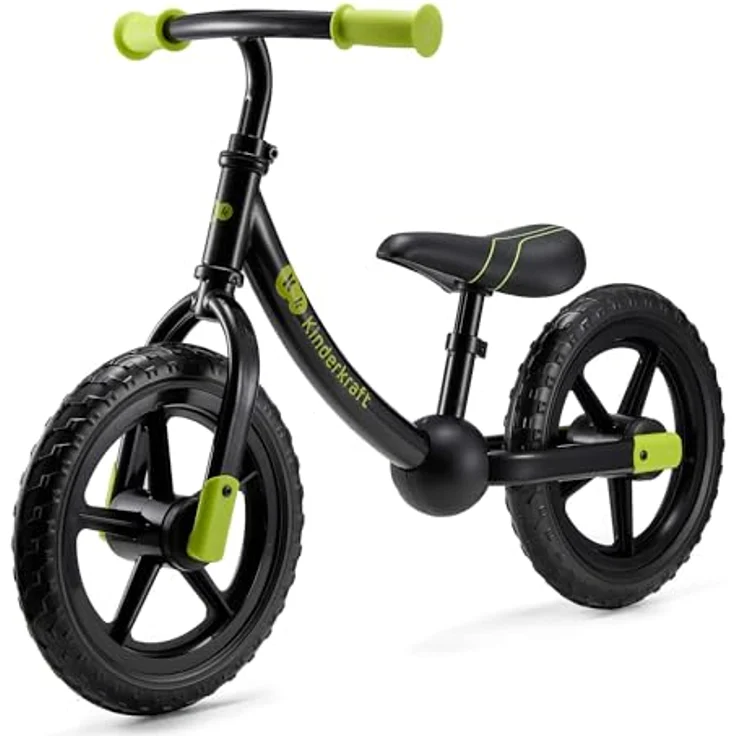 Kinderkraft 2WAY Next Off Road Laufrad, Licht Lauflernrad mit 12 Zoll Rädern, höhenverstellbarem Sattel und Lenker, geringem Lenkeinschlag, gummierten Griffen, schwarz – Bild 1
