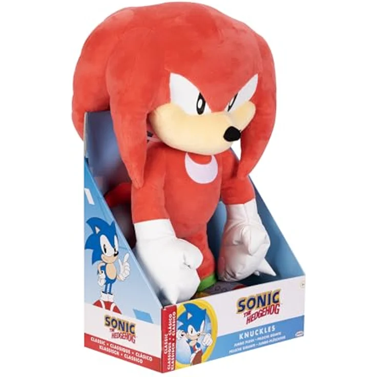 Sonic The Hedgehog Jumbo Plüsch Knuckles Figur, 50cm großes Kuscheltier – Bild 4